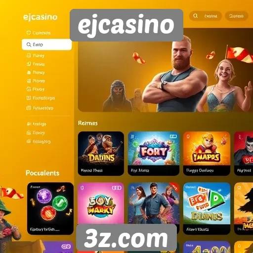Interface do usuário do site ejcasino